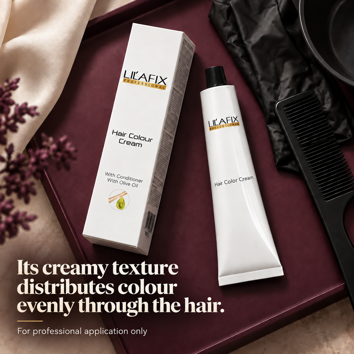 Hair Colour Cream — Cream Hair Colour — Its creamy texture distributes colour evenly through the hair.