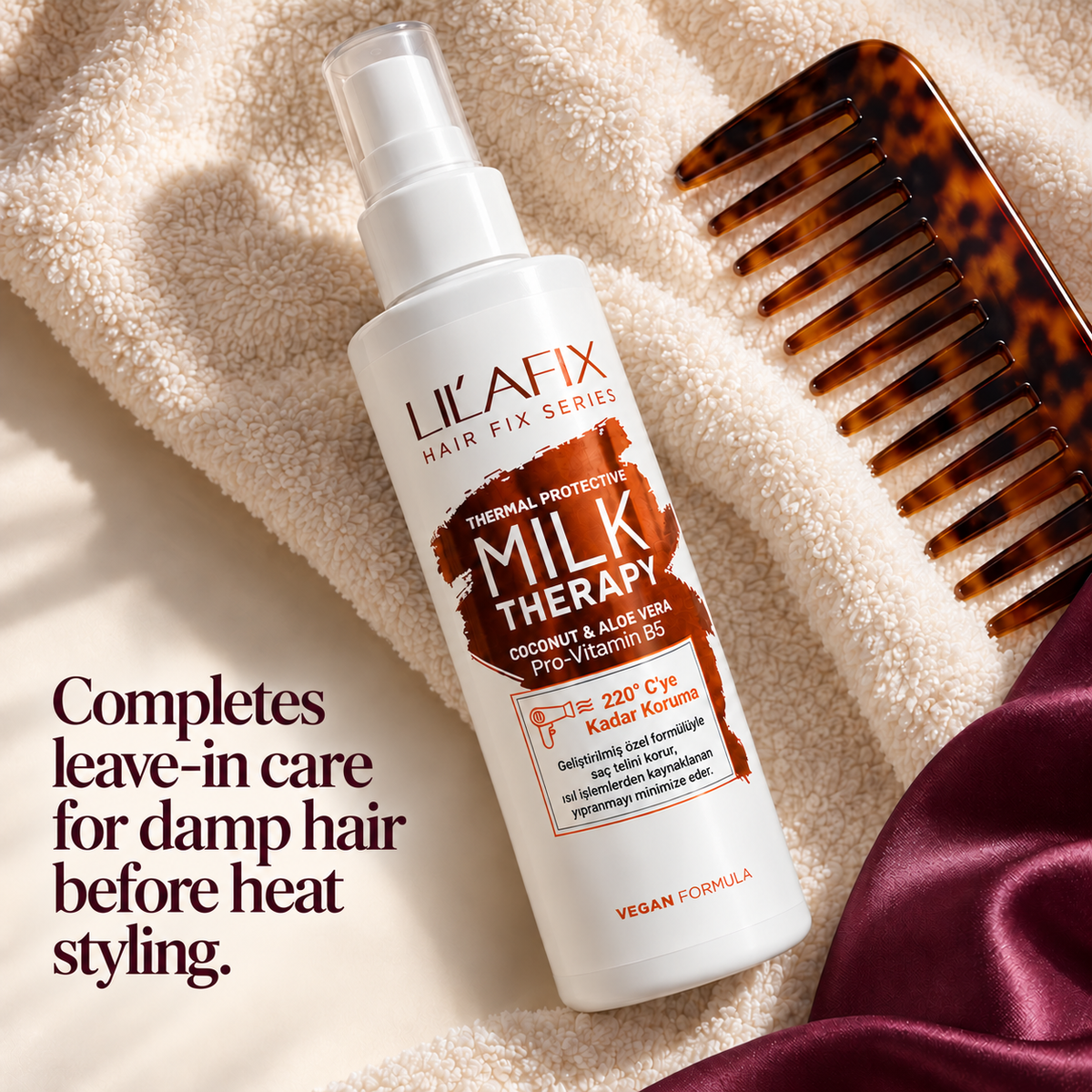 Milk Therapy — Thermal Protective Hair Milk — Completes leave-in care for damp hair before heat styling.