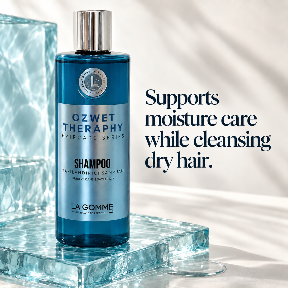 Oz Wet Therapy — Shampoo — Supports moisture care while cleansing dry hair.