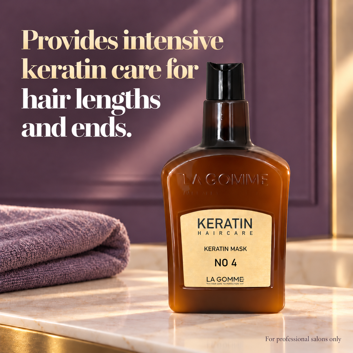 La Gomme Keratin Mask No. 4 — Provides intensive keratin care for hair lengths and ends.