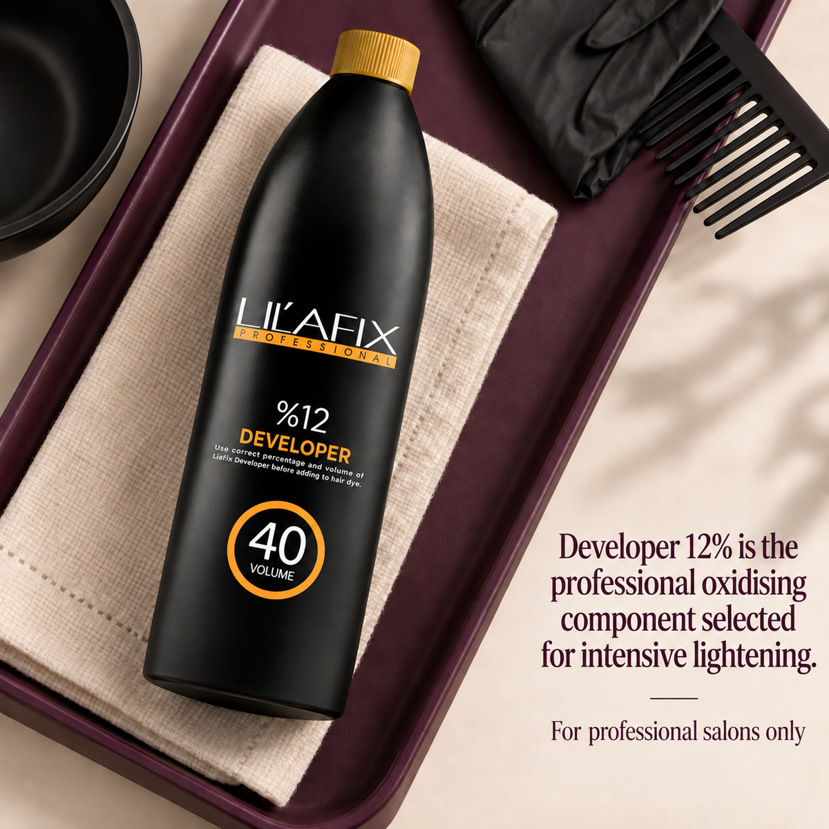 Lilafix Developer 12% — 40 Volume — Developer 12% is the professional oxidising component selected for intensive lightening.