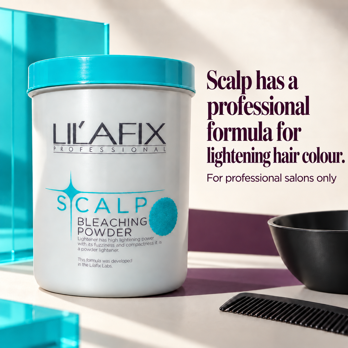 Lilafix Scalp Bleaching Powder — Scalp has a professional formula for lightening hair colour.
