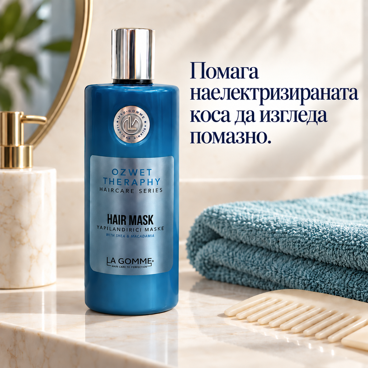 Oz Wet Therapy — маска — Помага наелектризираната коса да изгледа помазно.