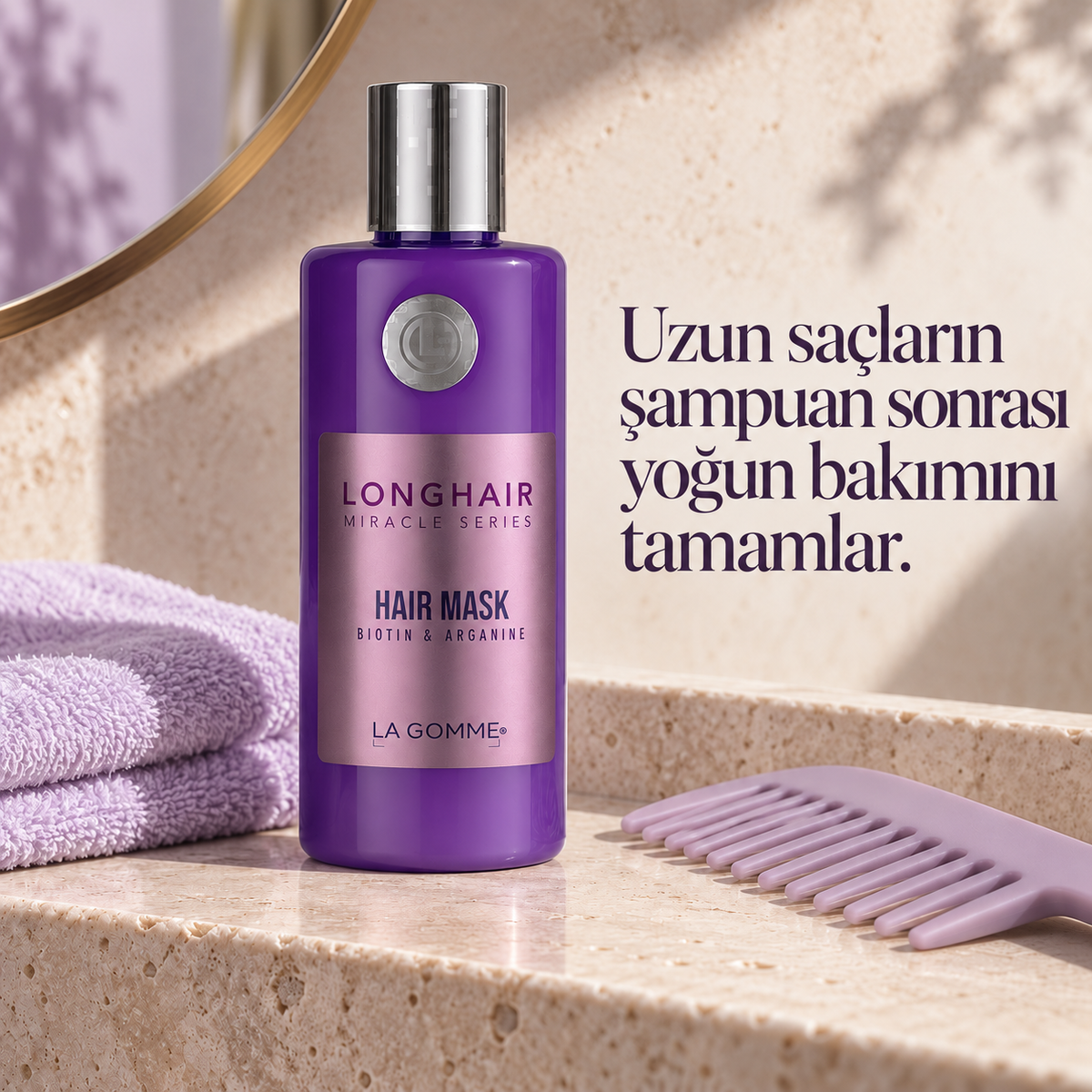 Long Hair — Maske — Uzun saçların şampuan sonrası yoğun bakımını tamamlar.