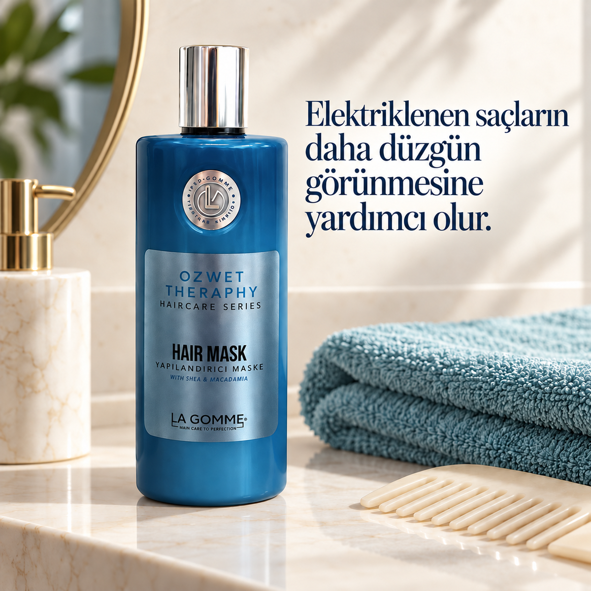 Oz Wet Therapy — Maske — Elektriklenen saçların daha düzgün görünmesine yardımcı olur.