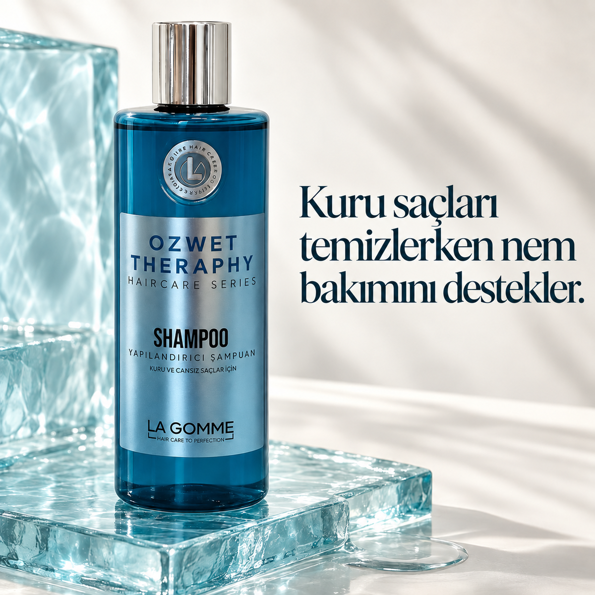 Oz Wet Therapy — Şampuan — Kuru saçları temizlerken nem bakımını destekler.
