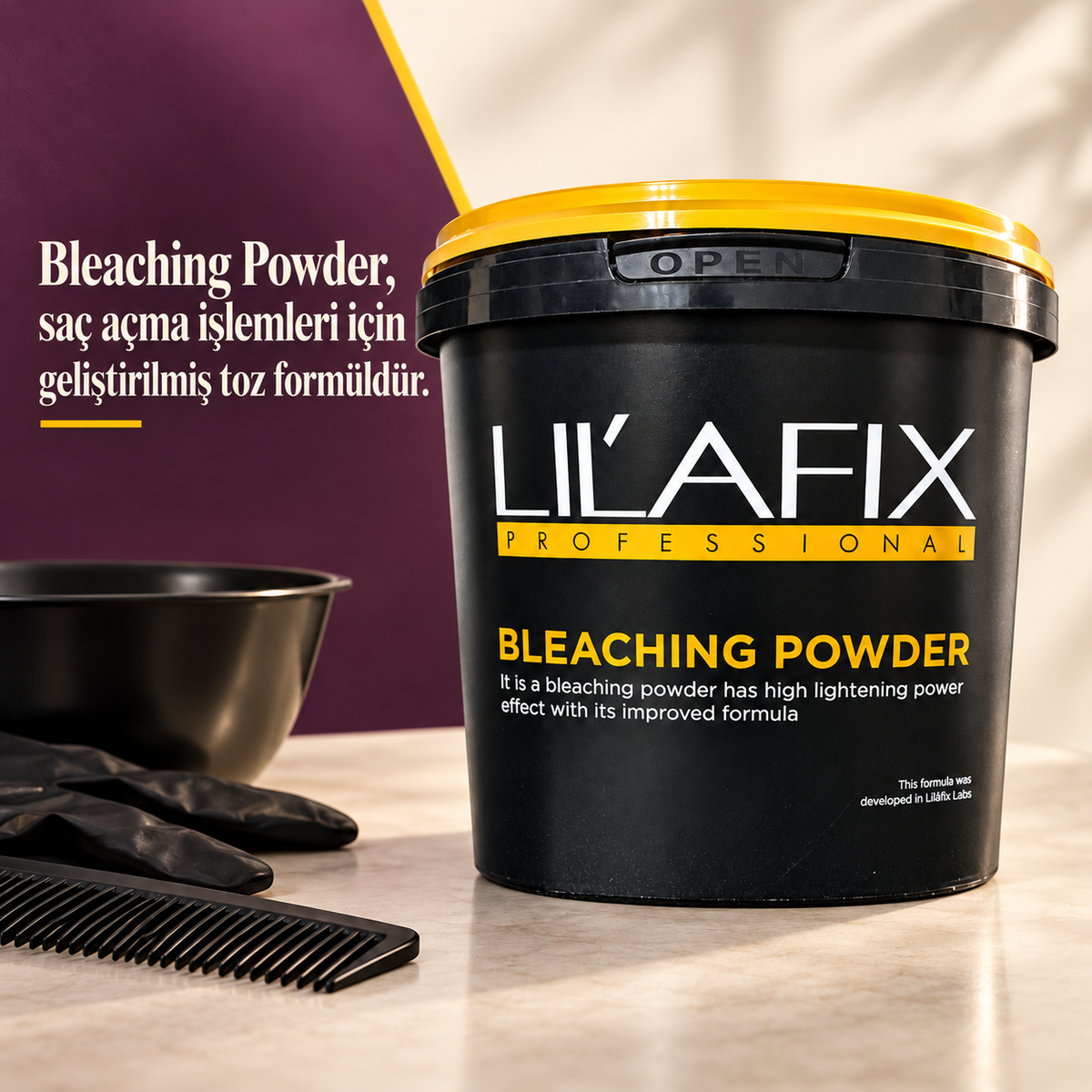 Lilafix Bleaching Powder — Toz Saç Açıcı — Bleaching Powder, saç açma işlemleri için geliştirilmiş toz formüldür.
