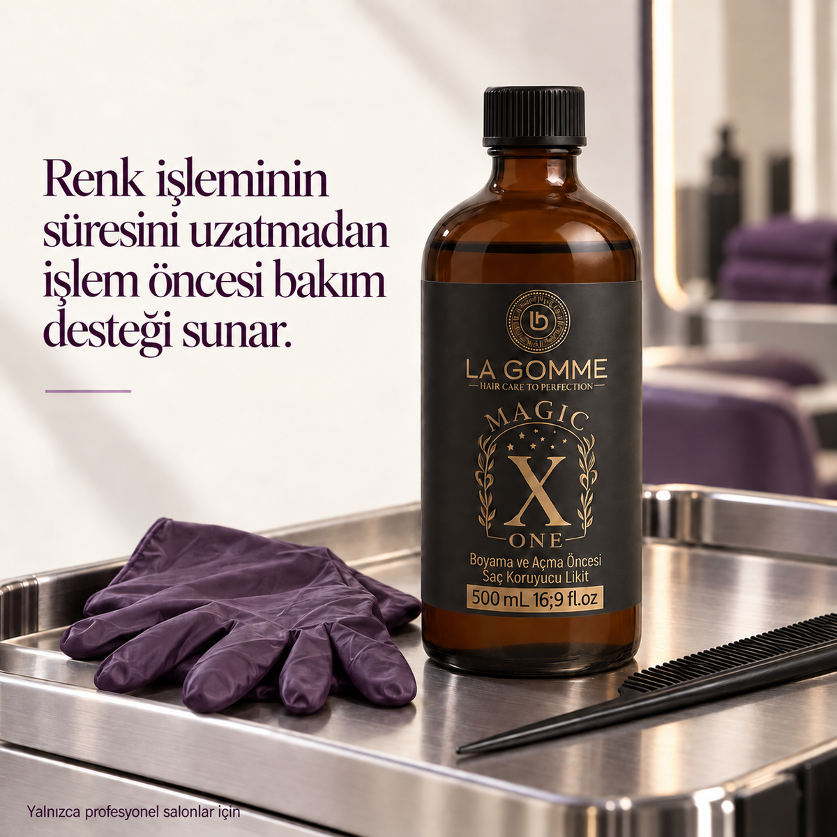 La Gomme Magic X One — Renk işleminin süresini uzatmadan işlem öncesi bakım desteği sunar.
