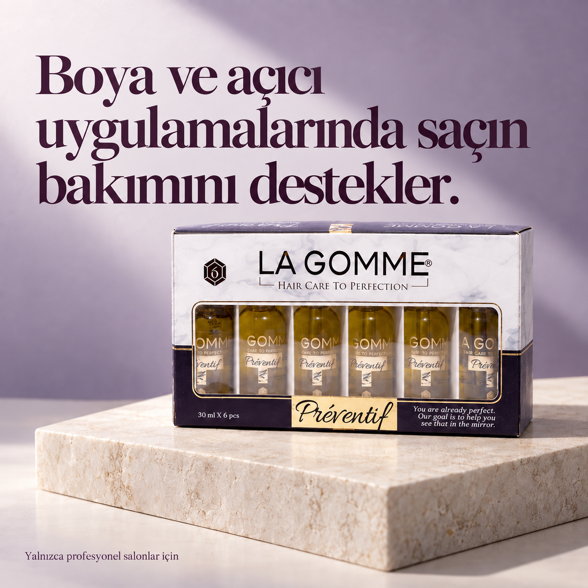 La Gomme Preventiv Serum — Boya ve açıcı uygulamalarında saçın bakımını destekler.